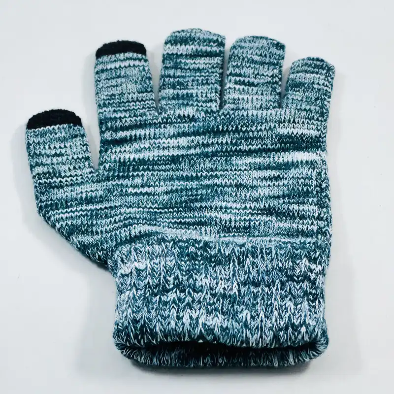 دستکش بافتنی تارتن مدل 38019 رنگ سبز