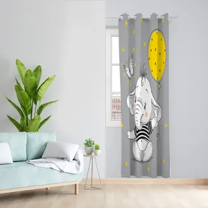 پرده مدل فیل بادکنک مخمل پانچی کد 1288 سایز 140x280 سانتی متر