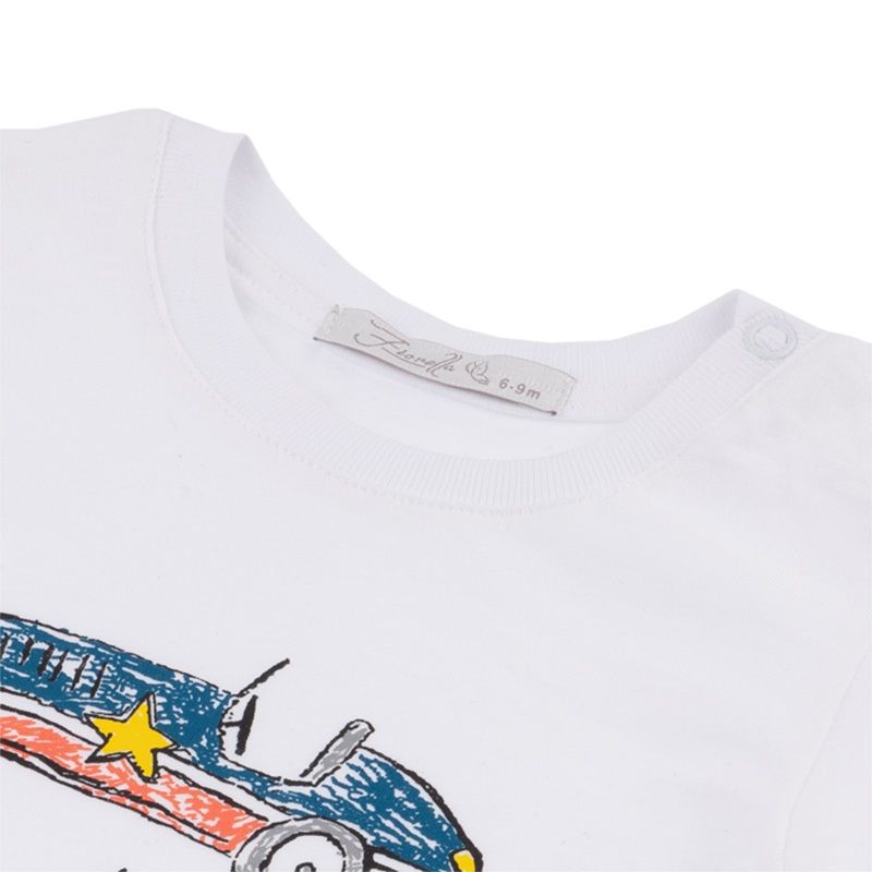 ست تی شرت و شلوارک نوزادی فیورلا مدل ماشین مسابقه 23064 -  - 3