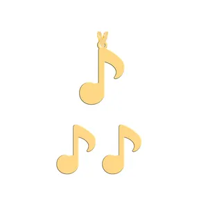 نیم ست طلا 18 عیار زنانه فرشته طرح نت موسیقی WHSL-0006025