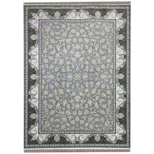 فرش ماشینی فرش ماهساره طرح ساغر زمینه نقره ای