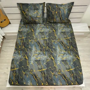 سرویس ملحفه طرح سنگ کد 001 دو نفره سه تکه