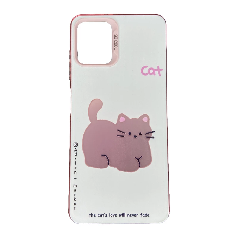 کاور طرح گربه صورتی مدل SoCool_A05 مناسب برای گوشی موبایل سامسونگ Galaxy A05