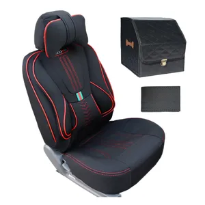 روکش صندلی خودرو مدل GOGO مناسب برای پراید 111 به همراه پشت گردنی و باکس صندوق و دورفرمان