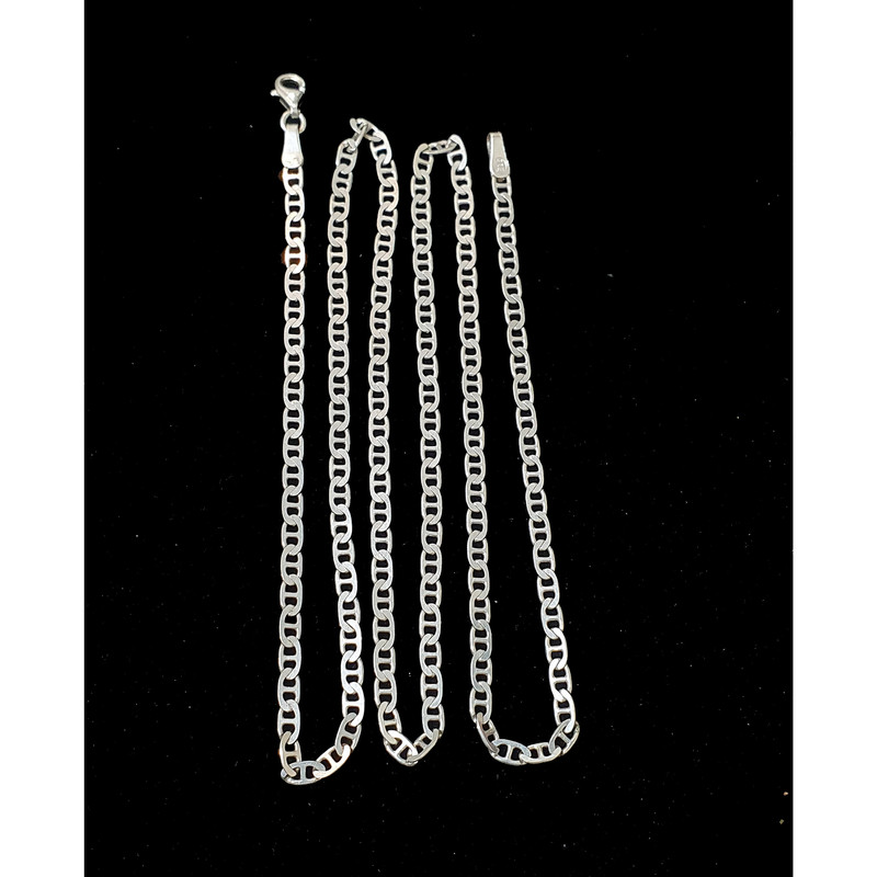 زنجیر نقره مردانه مدل تتا کد9.60