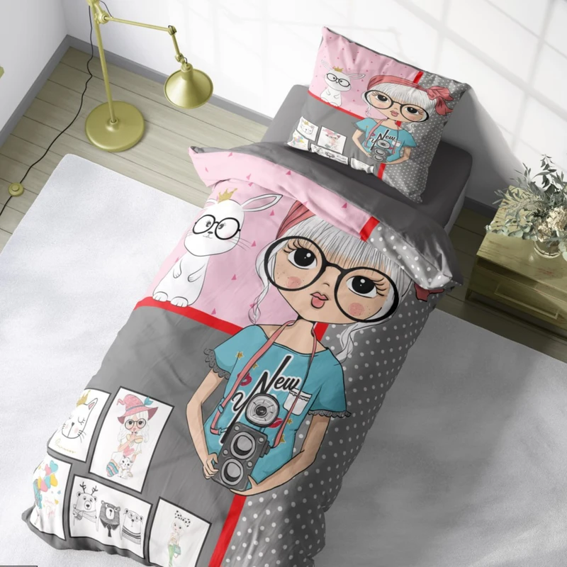 سرویس خواب یک نفره 4 تکه مدل دخترانه کد ۱۹۷۶