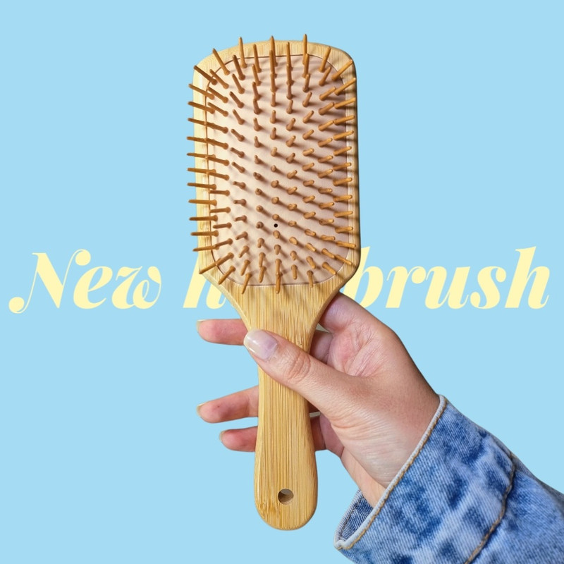 برس مو مدل چوبی بامبو 250