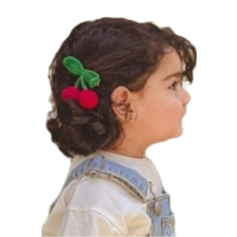 گیره مو دخترانه مدل گیلاس بسته دو عددی