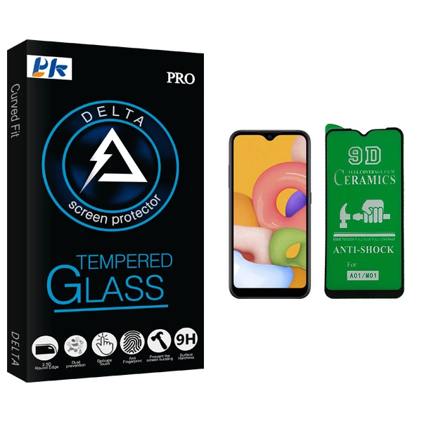 محافظ صفحه نمایش 9D پی کی مدل Delta Glass مناسب برای گوشی موبایل سامسونگ Galaxy A01 / M01