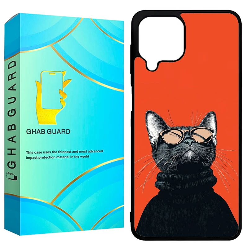 کاور قاب گارد طرح گربه مدل GCHPA224 مناسب برای گوشی موبایل سامسونگ Galaxy A22 4G / M22 4G / M32 4G