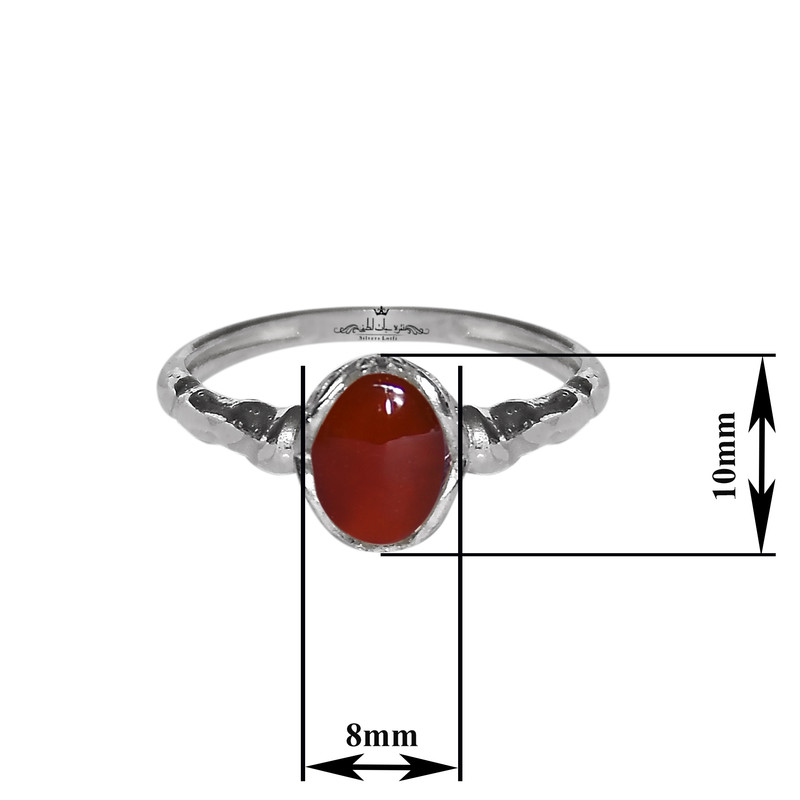 انگشتر نقره زنانه نقره جات لطفی مدل عقیق یمنی کد ANZS07E08