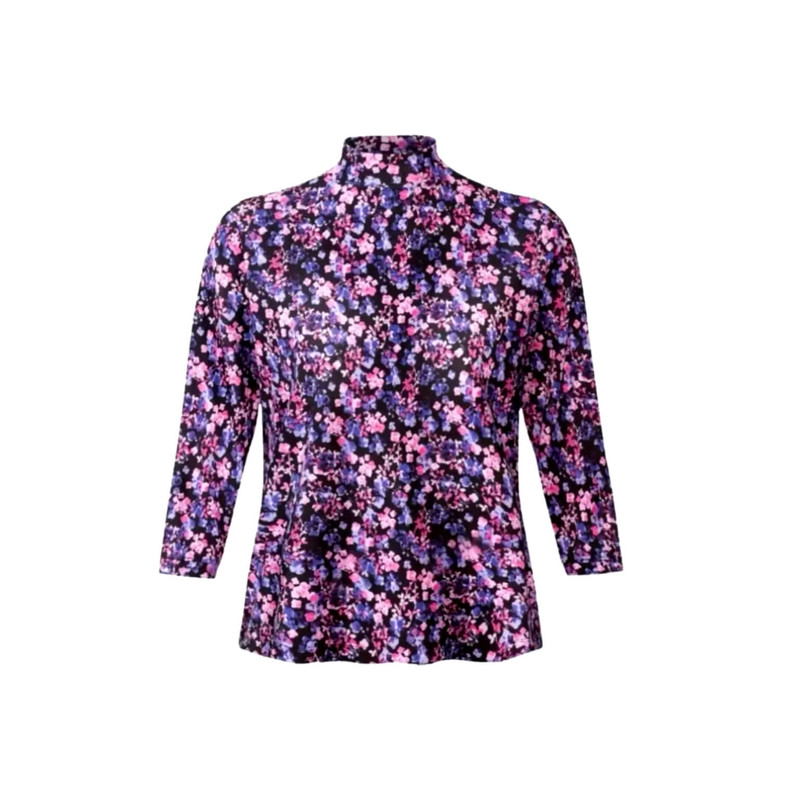 بلوز آستین سه ربع زنانه اسمارا مدل ویسکوز گلدار