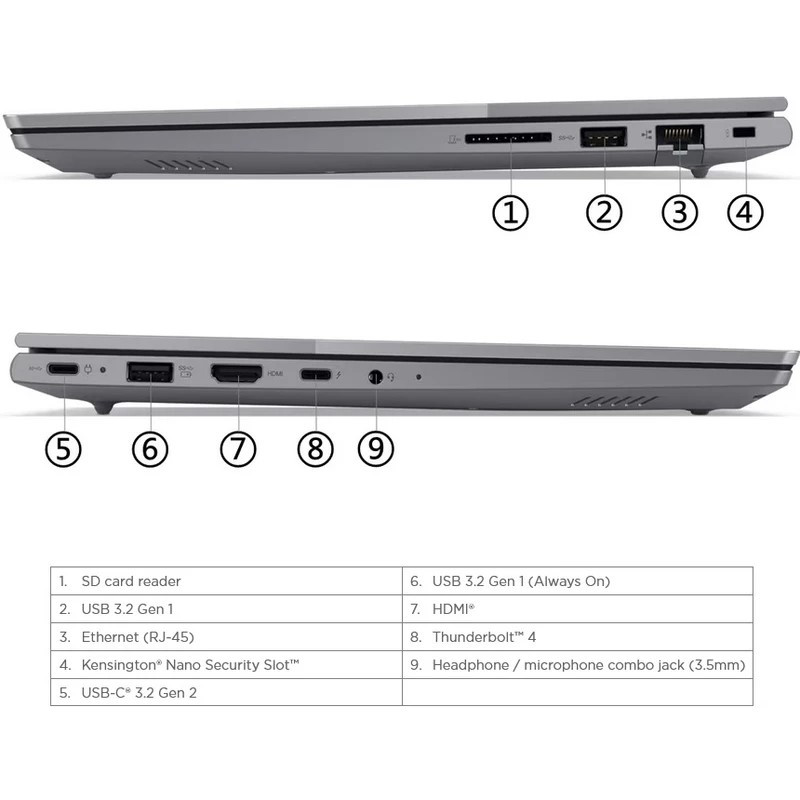لپ تاپ 16 اینچی لنوو مدل ThinkBook 16 G7 IML-Core Ultra 7 155H-8GB DDR5-512GB SSD-IPS