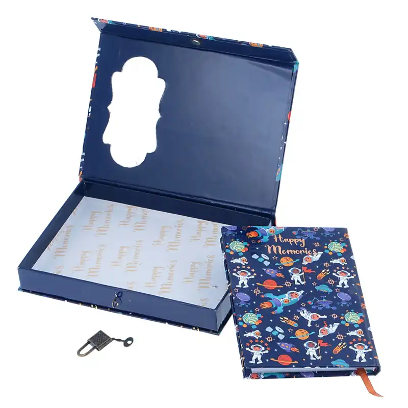 دفتر خاطرات مدل قفل دار طرح کاوش در فضا کد 01