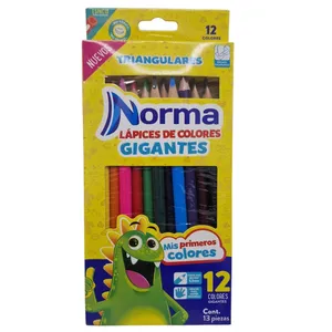 مداد رنگی 12 رنگ نورما مدل 12412 به‌همراه تراش