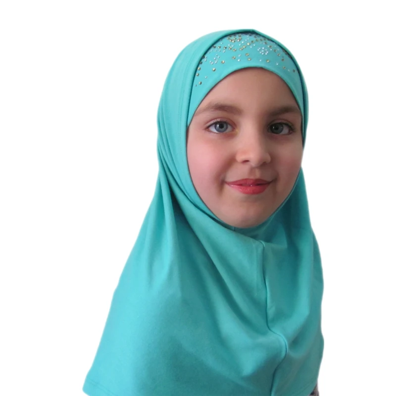 عکس شماره 4 : مقنعه دخترانه مدل هد نگین دار