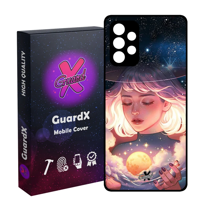 کاور گارد ایکس طرح Girl مدل Glass10059 مناسب برای گوشی موبایل سامسونگ Galaxy A72