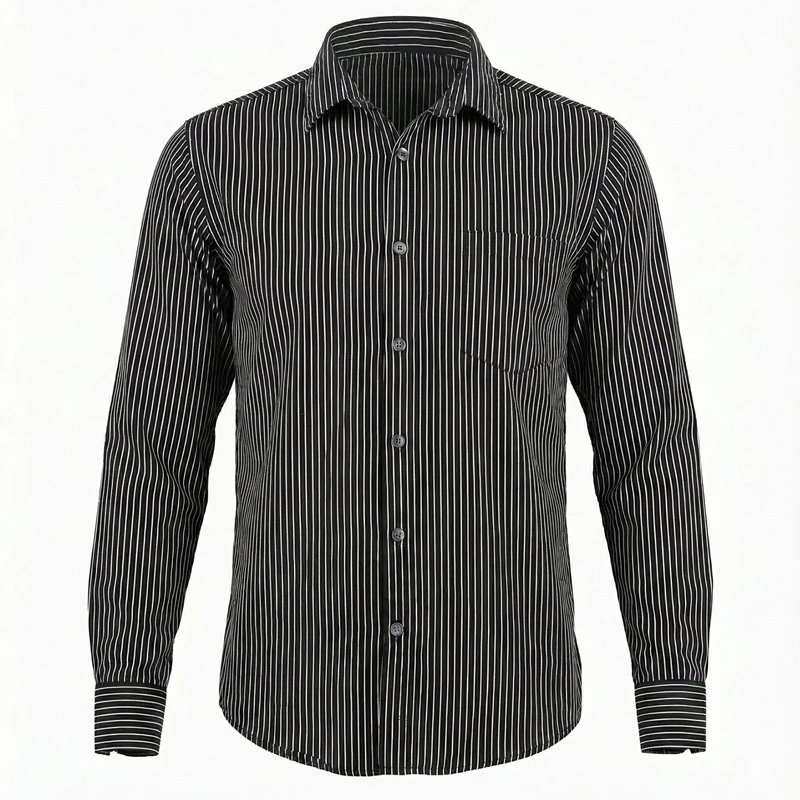 پیراهن آستین بلند یقه ایستاده مردانه مدل se11