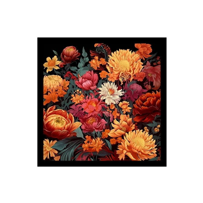 تابلو نوری بکلیت طرح گرافیکی گل رنگی مدل B-MID-15973