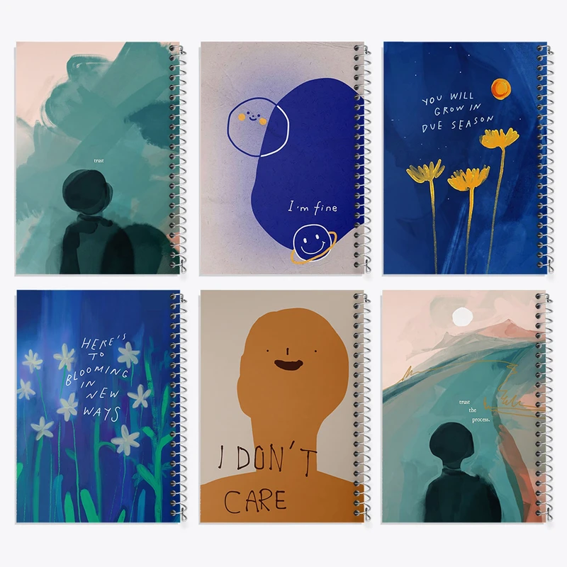 دفتر مشق 100 برگ خندالو طرح مفهومی کد 988 مجموعه 6 عددی