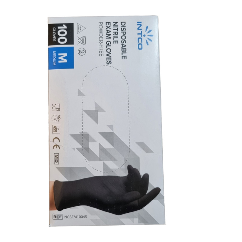 دستکش لاتکس اینتکو مدل نیتریل سایز مدیوم بسته 100 عددی