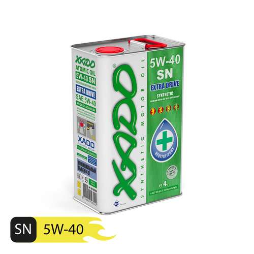 روغن موتور اکسادو مدل 5W-40 SN Extra Drive حجم 4 لیتر