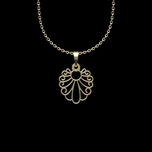 گردنبند طلا 18 عیار زنانه مدوپد مدل هندسی کد II2-1-1257