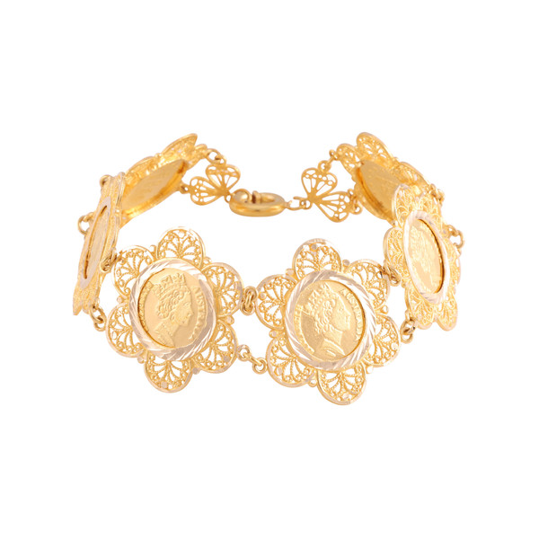 دستبند طلا 18 عیار زنانه کد G703