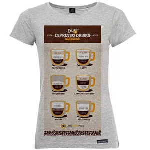 تی شرت آستین کوتاه زنانه 27 مدل The Difference Between Coffees کد MH1189