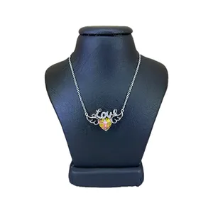 گردنبند نقره زنانه سواروسکی مدل قلب و بال love کد 300026