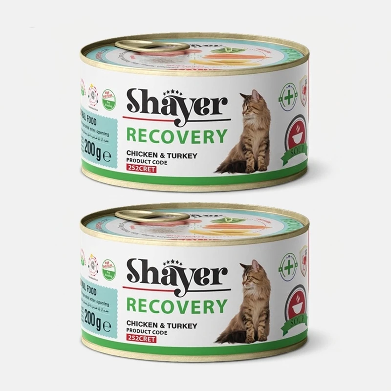 کنسرو غذای گربه شایر مدل Recovery Turkey وزن 400 گرم مجموعه 2 عددی