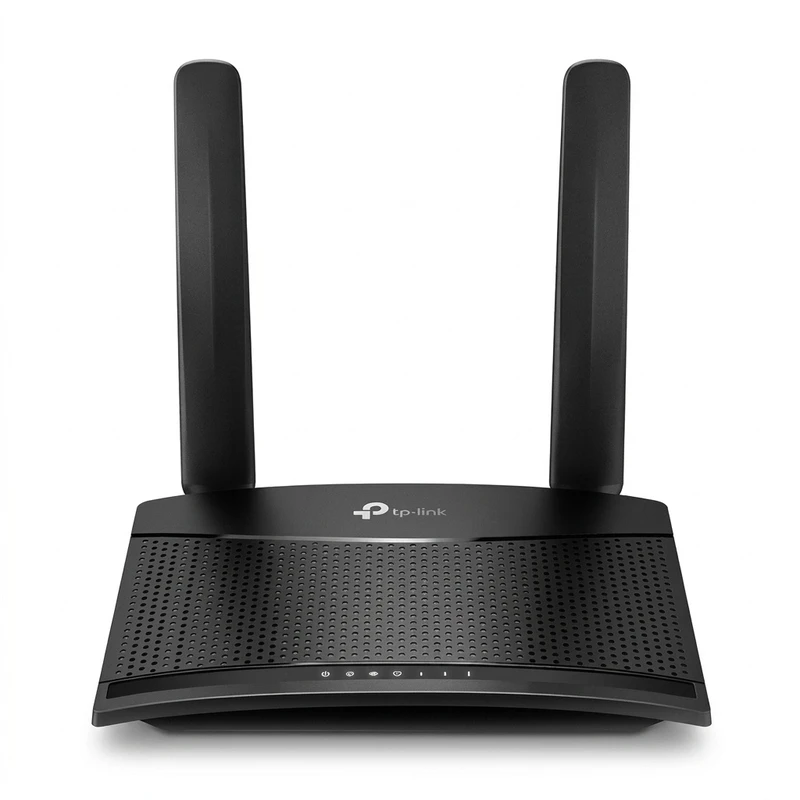 مودم 3g-4g خانگی تی پی-لینک مدل mr100 با قابلیت اتصال سیم کارت، پشتیبانی از 32 کاربر همزمان، سرعت دانلود 300 مگابیت و آپلود 150 مگابیت بر ثانیه، فرکانس 2.4 گیگاهرتز، امنیت پیشرفته و کنترل والدین