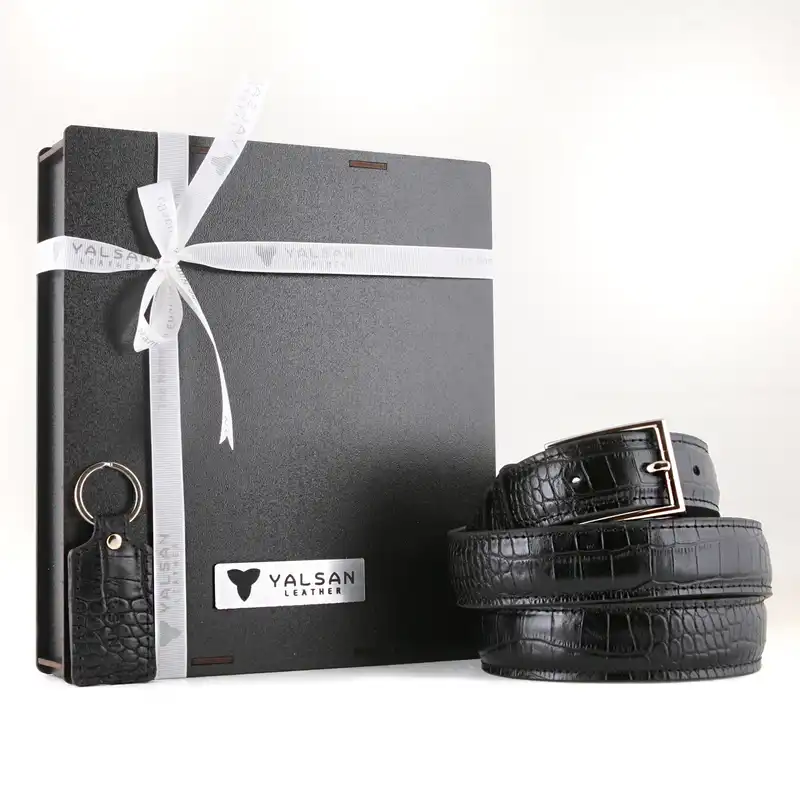 ست هدیه مردانه چرم یلسان مدل کایا کد NHL-066-GC