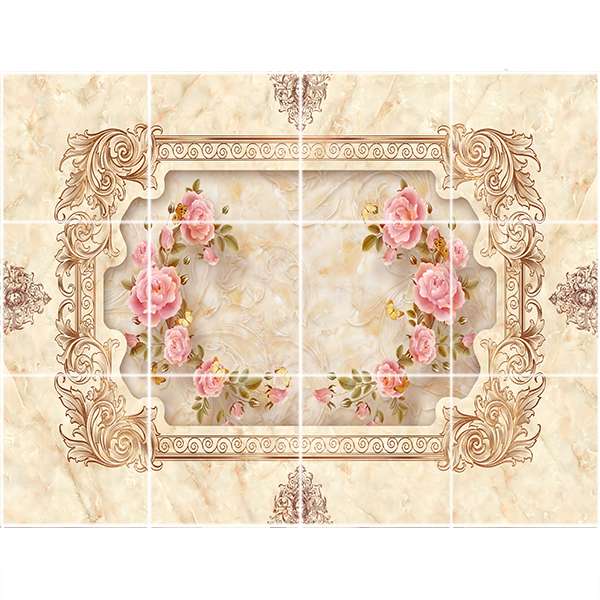 تایل سقفی طرح قاب و گلهای صورتی کد 3D1421-12 سایز 60x60 سانتی متر مجموعه 12عددی تایل سقفی طرح قاب و گلهای صورتی کد 3D1421-12 سایز 60x60 سانتی متر مجموعه 12عددی