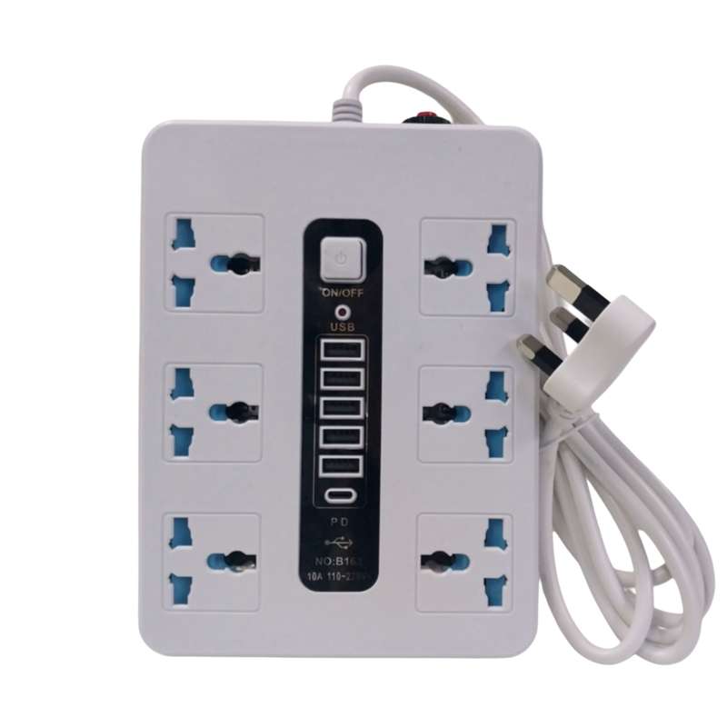 چندراهی برق مدل چندراهی power socket 5USB&1TYPE-C چندراهی برق مدل چندراهی power socket 5USB&1TYPE-C