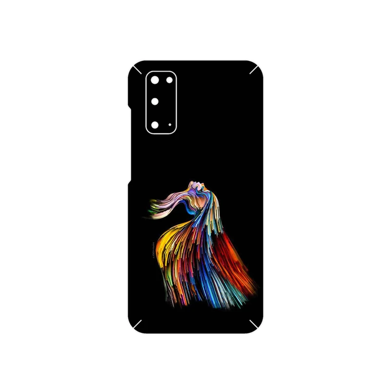 برچسب پوششی ماهوت مدل Rainbow Hair Digital Art مناسب برای گوشی موبایل سامسونگ Galaxy S20