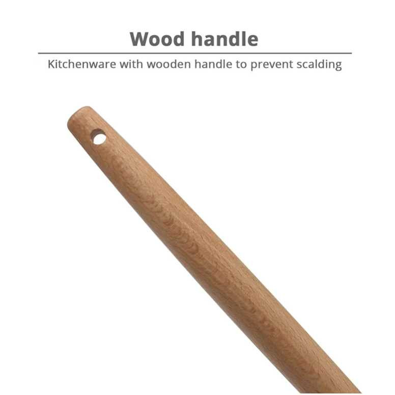 قاشق مدل دسته بامبو سیلیکونی