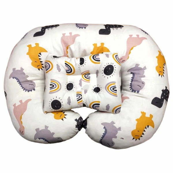 عکس شماره 4 : ست بالش شیردهی شایلی مدل دایناسور به همراه بالش بسته 2 عددی