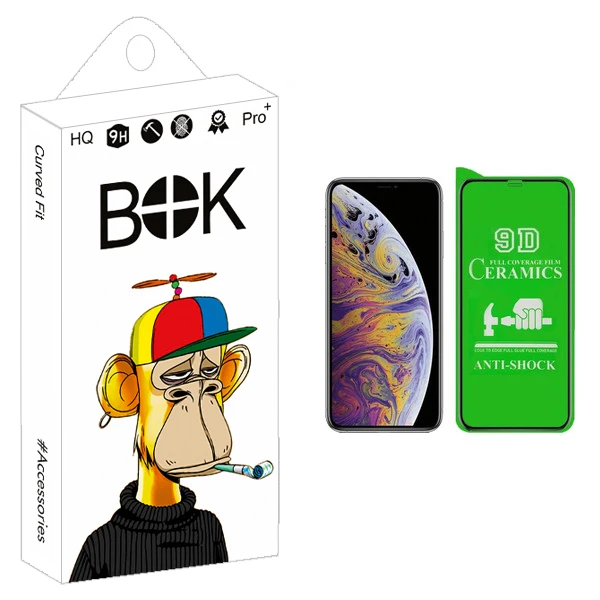 محافظ صفحه نمایش سرامیکی بوک مدل +HD مناسب برای گوشی موبایل اپل IPHONE XS MAX/11PRO MAX