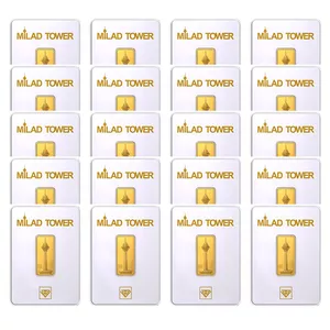 شمش طلا 24 عیار طلای محمد مدل برج میلاد کد 999.999 مجموعه 20 عددی