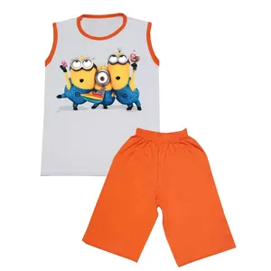 ست تاپ و شلوارک بچگانه مدل  انیمیشن مینیون ها کد STb5034