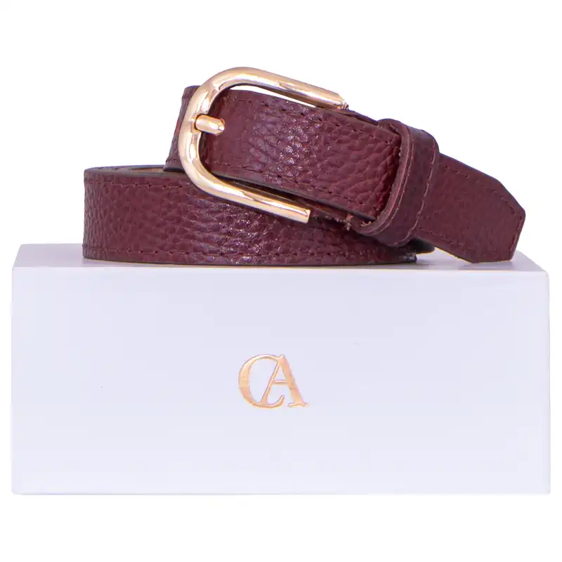 کمربند زنانه چرم آرا مدل wj035--f