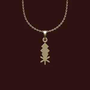 گردنبند طلا 18 عیار زنانه مدوپد مدل هندسی کد X2-1-1132