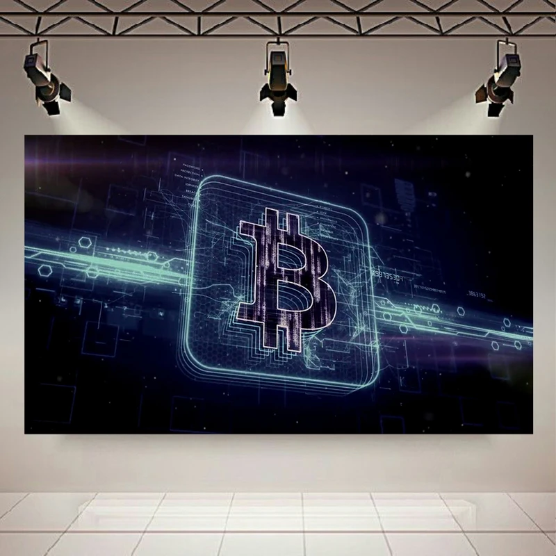 تابلو بوم طرح بیت کوین مدل Digital BTC کد AR3190