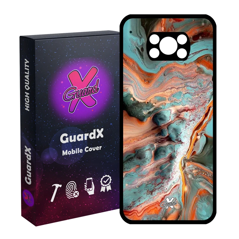 کاور گارد ایکس طرح ماربل مدل Glass10281 مناسب برای گوشی موبایل شیائومی Poco X3 / Poco X3 NFC
