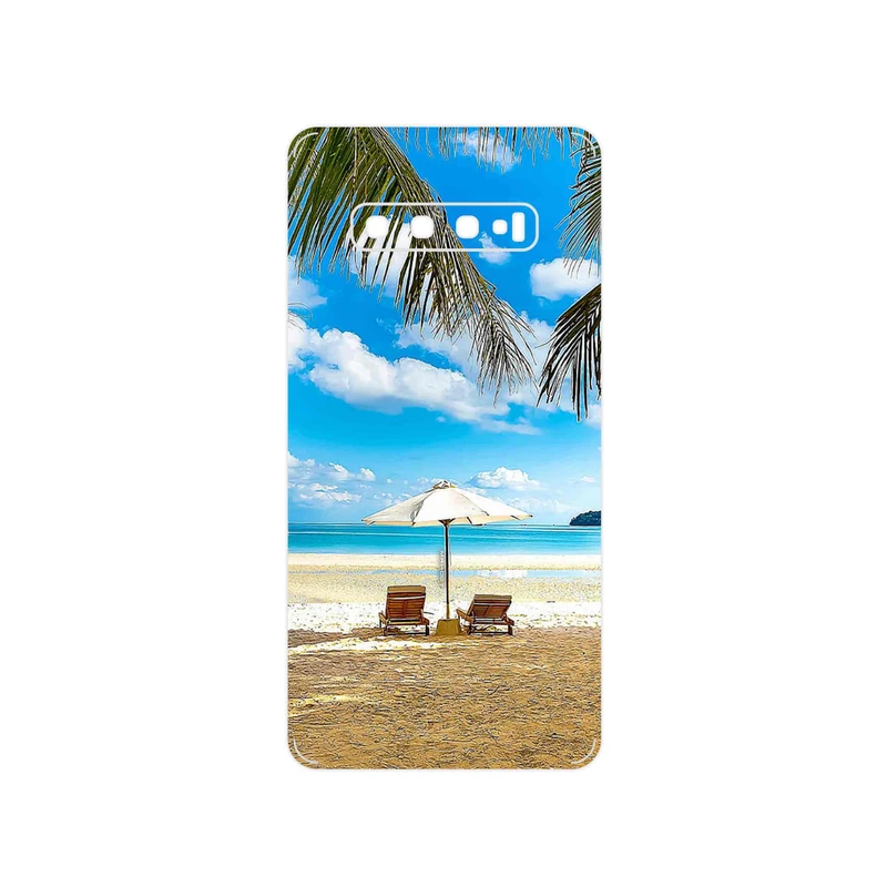 برچسب پوششی ماهوت مدل Beach مناسب برای گوشی موبایل سامسونگ Galaxy S10 Plus