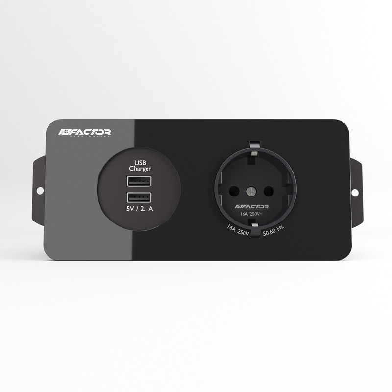چندراهی برق و شارژر توکار فکتور مدل FPO-2