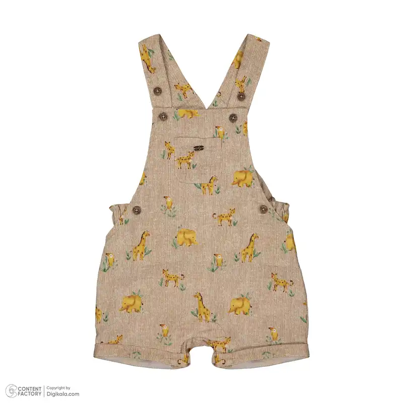 ست 3 تکه لباس نوزادی ایندیگو مدل 13234 رنگ کرم