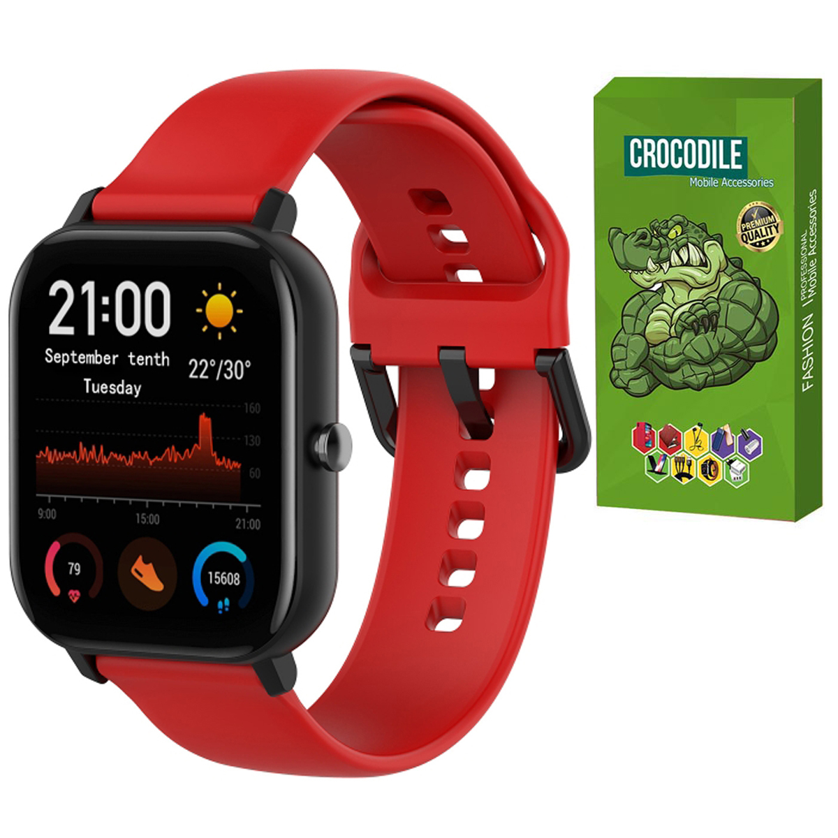 بند کروکودیل مدل Silic-SQ مناسب برای ساعت هوشمند هوآوی Watch GT 2 46mm / Watch GT 3 46mm