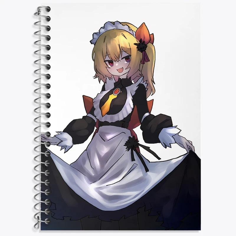 دفتر زبان 50 برگ خندالو مدل سه خط طرح بازی توهو (Touhou) کد 35773